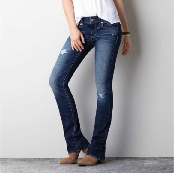 NWT American Eagle Low Rise Kick Boot Stretch Jeans - Picture 1 of 9
